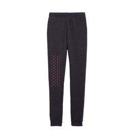 Red & Black Hearts and Love Pattern Kids Joggers