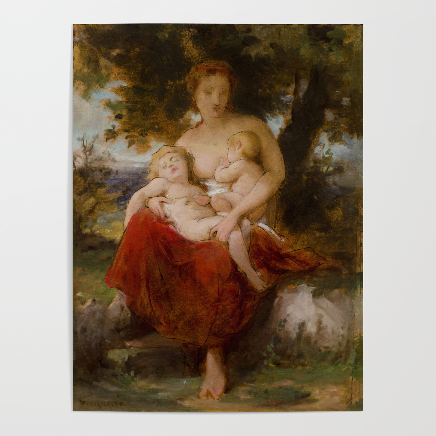 William-Adolphe Bouguereau &quot;Study for Charity&quot; Poster by Alexandra_Arts | Society6