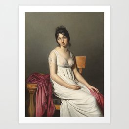 Portrait of a Young Woman in White by Jaques-Louis David Art Print