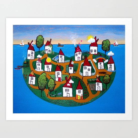 Dream House Island Art Print
