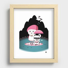 Super Tofu Boy and Sweet Sweet Tofu Recessed Framed Print