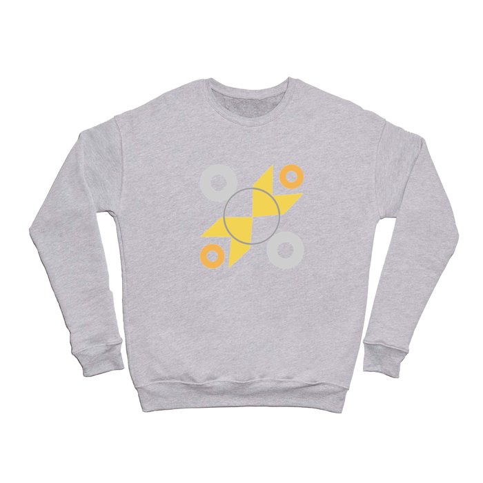 Grey and yellow abstract design Crewneck Sweatshirt
