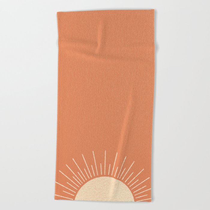 Sunrise pink Beach Towel