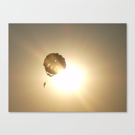 TOUCHING THE SKY ..... PARACHUTE Canvas Print