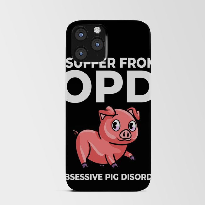 Mini Piggy Pig Farmer Funny iPhone Card Case