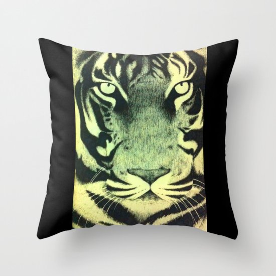 Be a Tiger (Yellow) Throw Pillow