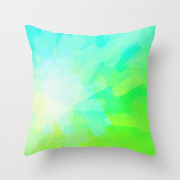 Green Trendy Colors Throw Pillow