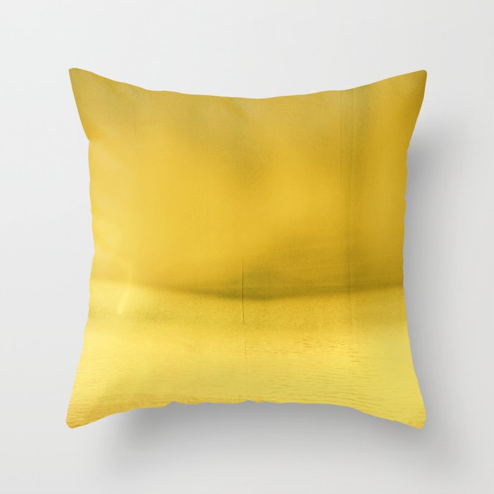 Yellow Abstract Color Field Modern Wall Art Bold Minimal Abstract Landscape Throw Pillow By Olivegirl