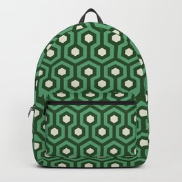 Emerald Goth Hexagons Pattern Backpack