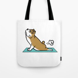 English Bulldog Yoga Pose Tote Bag