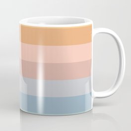 Pastel Retro Rainbow Stripes  Coffee Mug