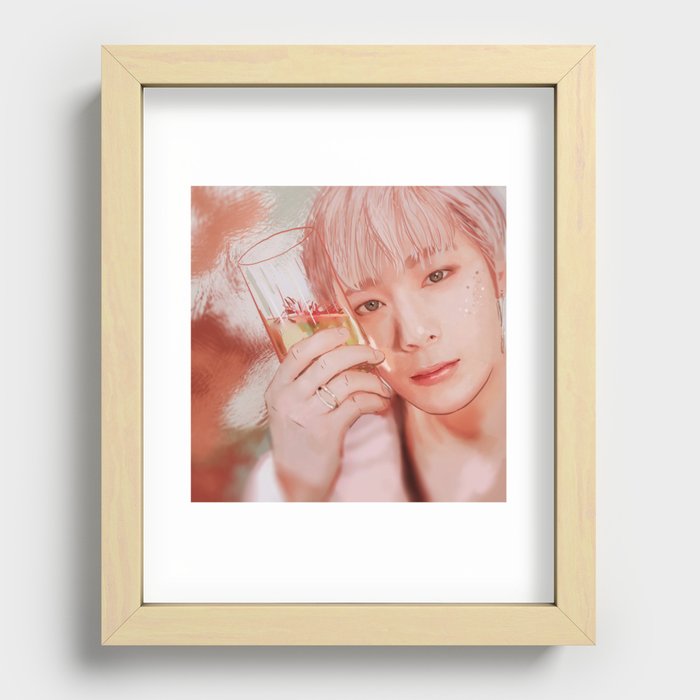 Moonbin in Pink Recessed Framed Print