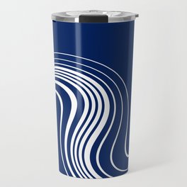 Simple Swirl - Blue and White Travel Mug