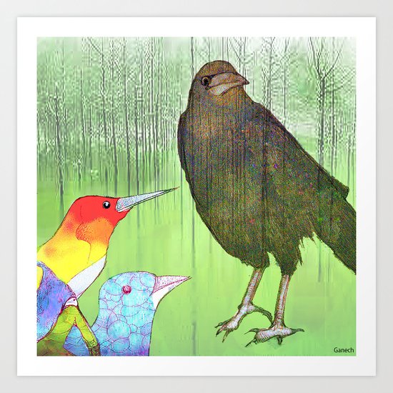 Le roi corbeau Art Print