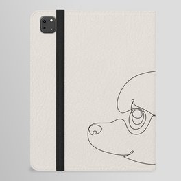 One Line Side Chihuahua iPad Folio Case