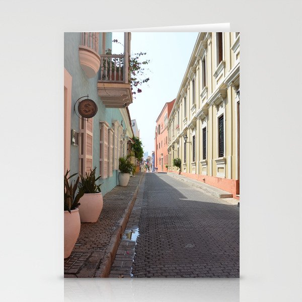 Pastel Colors in Cartagena de Indias Colombia - Fine Art Photography Stationery Cards