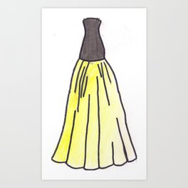 Hufflepuff Dress Art Print