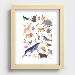 Animal Alphabet Recessed Framed Print