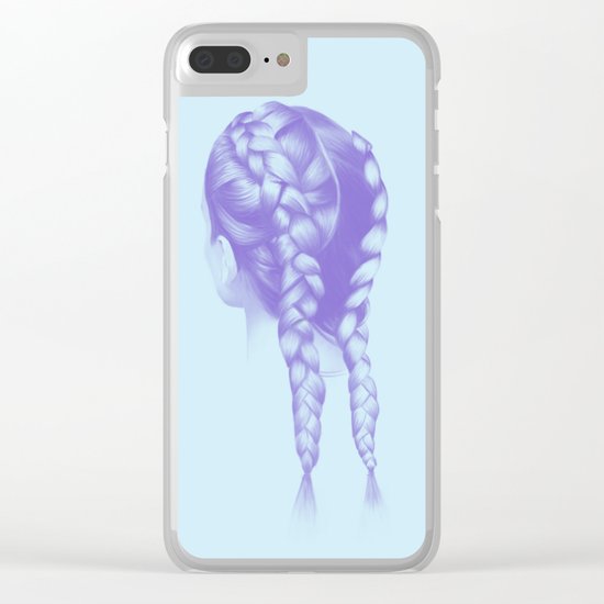 Purple hair Clear iPhone Case