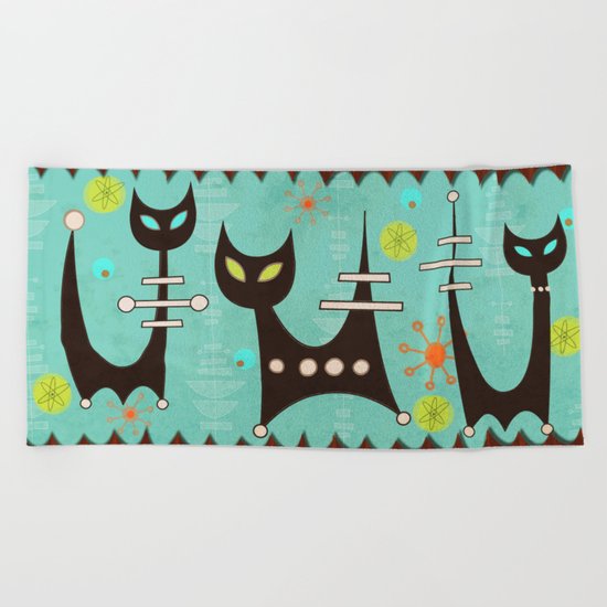 Atomic Cats Beach Towel