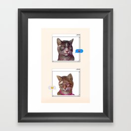 CAT LOVE Framed Art Print