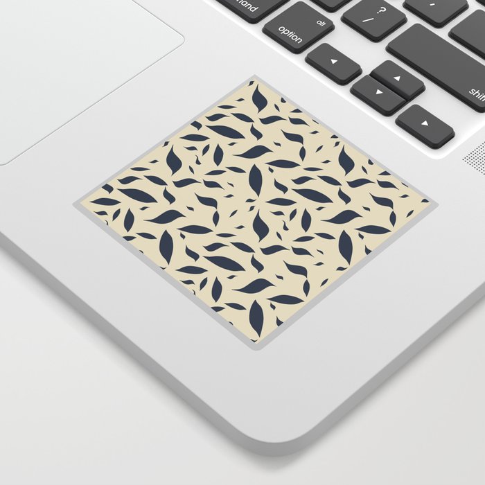 Minimalistic scattered leaf pattern Sticker