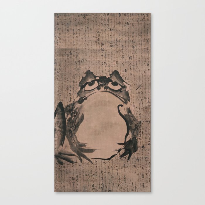 Frog and Mouse - Getsuju, Japanese Art Canvas Print