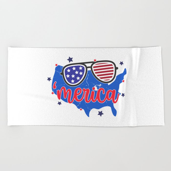 merica Independence Day Beach Towel