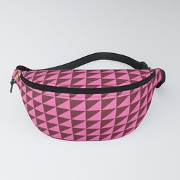 Triangle geometric pattern. Hot Pink and Rosewood colors. Fanny Pack