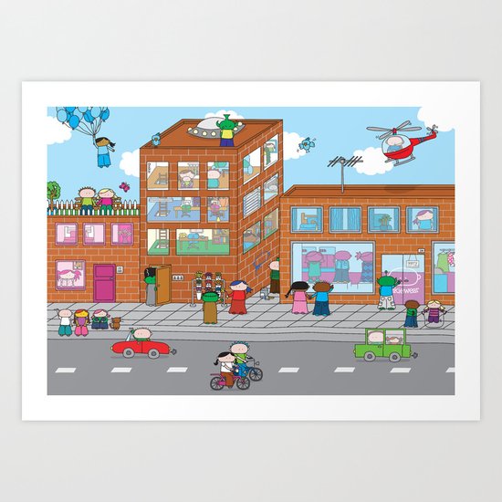 Oekie Street Art Print