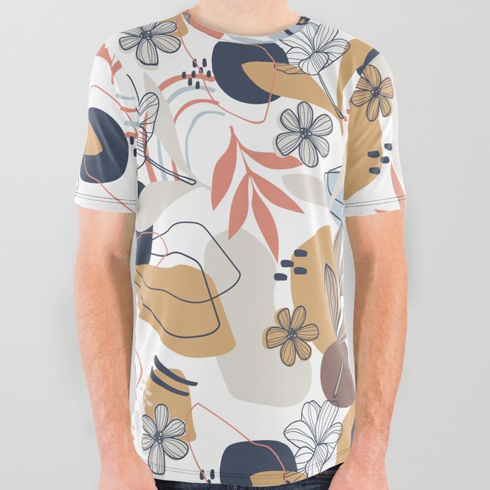 Retro Flora All Over Graphic Tee