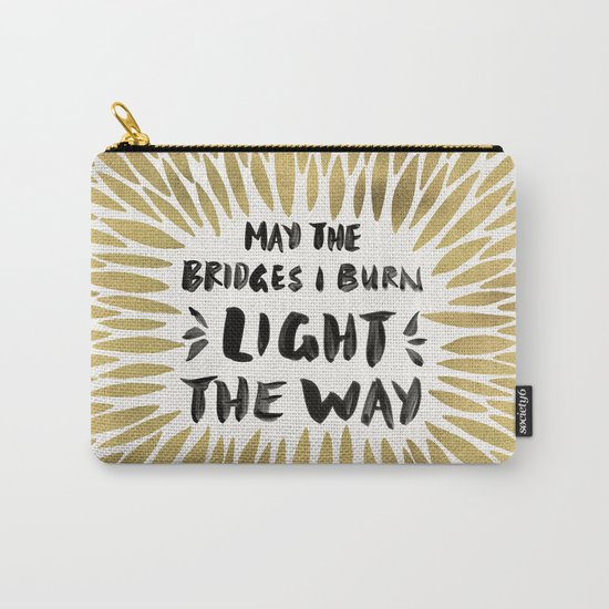 Bridges Burned – Gold Carry-All Pouch