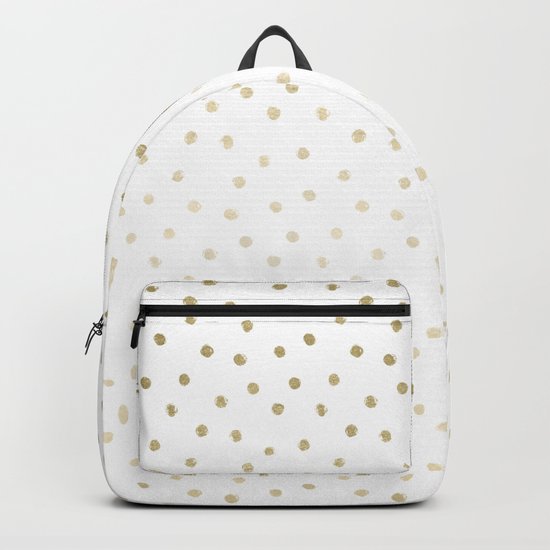 Delicate Gold Polka Dots Backpack