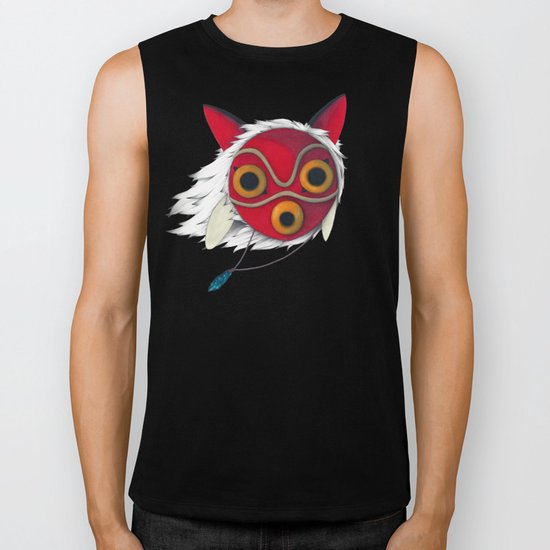 Mononoke Mask Biker Tank