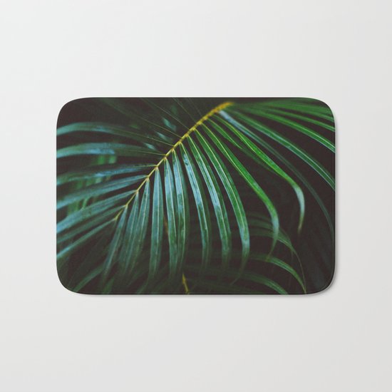Tropical Palm Leaf Bath Mat