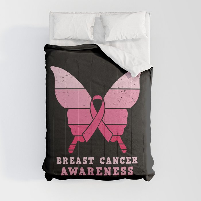 Breast Cancer Awareness Butterfly Comforter