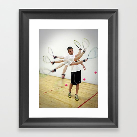 Photo Sequence-Racquetball Framed Art Print