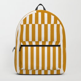 Modern Abstract Mustard Yellow Stripes Pattern Backpack