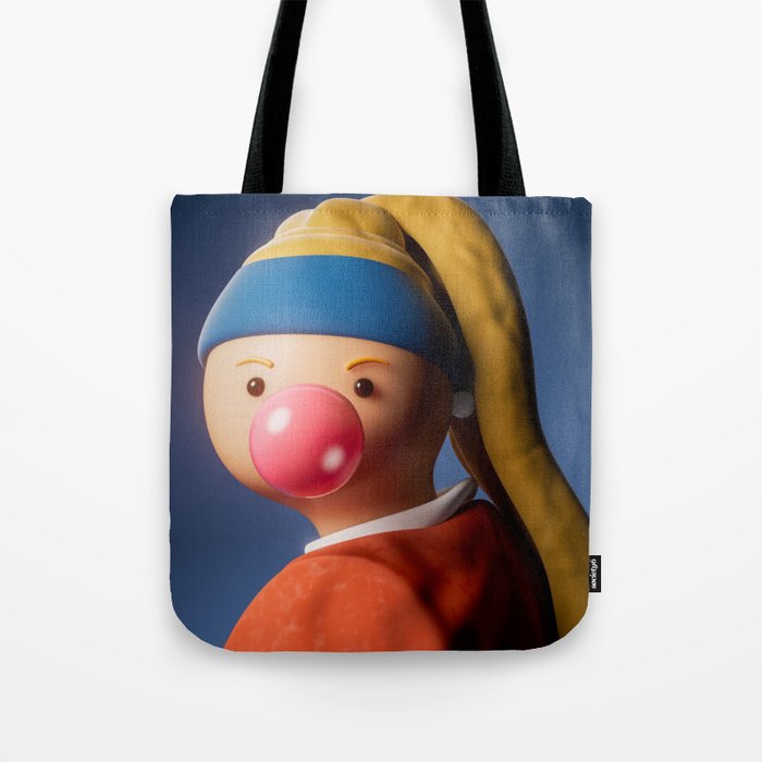 Girl with the Bubblegum Tote Bag