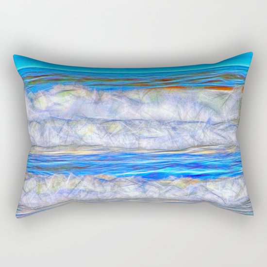 Abstract beautiful ocean waves Rectangular Pillow
