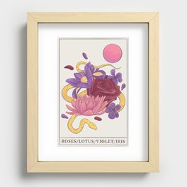 Roses/Lotus/Violet/Iris Recessed Framed Print