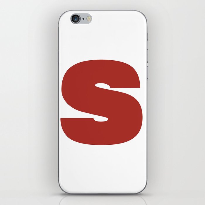 s (Maroon & White Letter) iPhone Skin