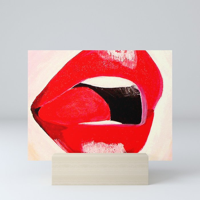Red Lips #society6 #decor #buyart Mini Art Print