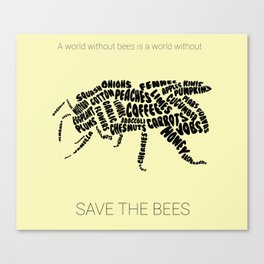 Save the bees Canvas Print