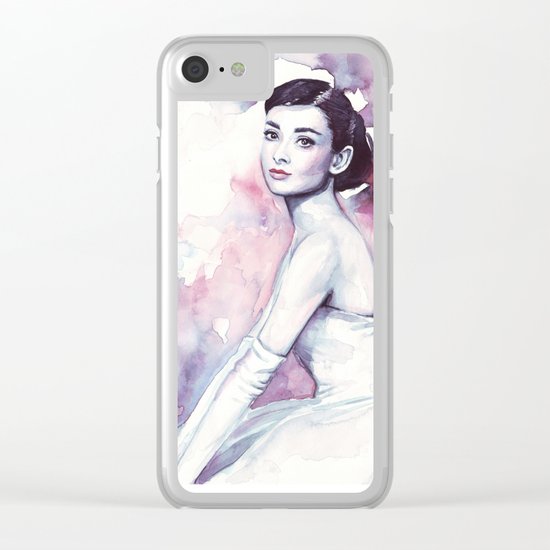 Audrey Hepburn Clear iPhone Case