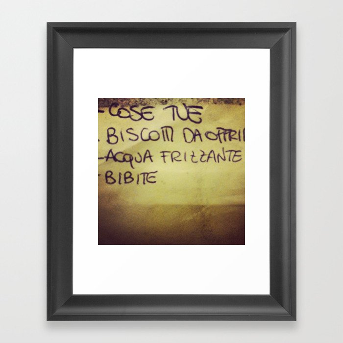 lista_della_spesa Framed Art Print