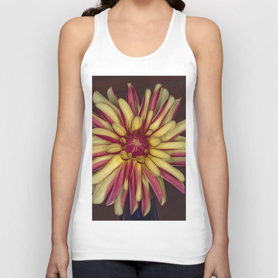Multi colored flower Unisex Tank Top