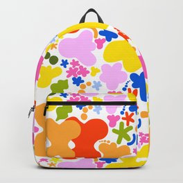 Abstract Retro Modern Flowers Backpack
