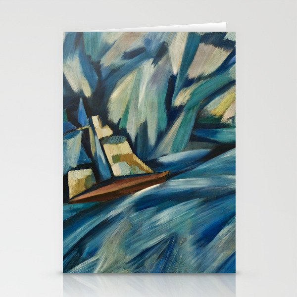 Orinoco Flow; carry me on the waves to the lands I've never seen nautical maritime landscape painting (sail boat) by Pedro Ribeiro Simões Stationery Cards
