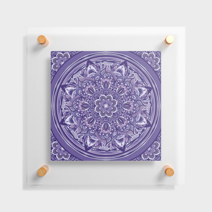 Great Purple Mandala Floating Acrylic Print